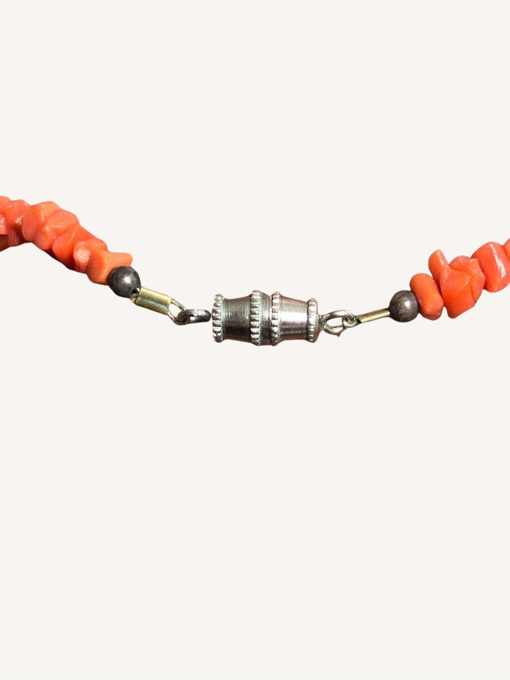 RARE Natural Red Coral Turquoise Sterling Necklace 17 Inch - Picture 4 of 7